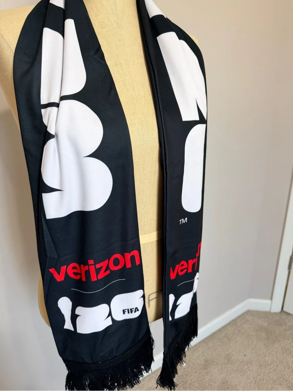 FIFA World Cup Black & White Logo Scarf for Men